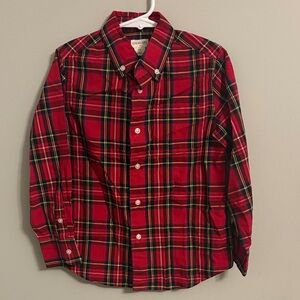 Crewcuts Red and Yellow Plaid Button Down Shirt